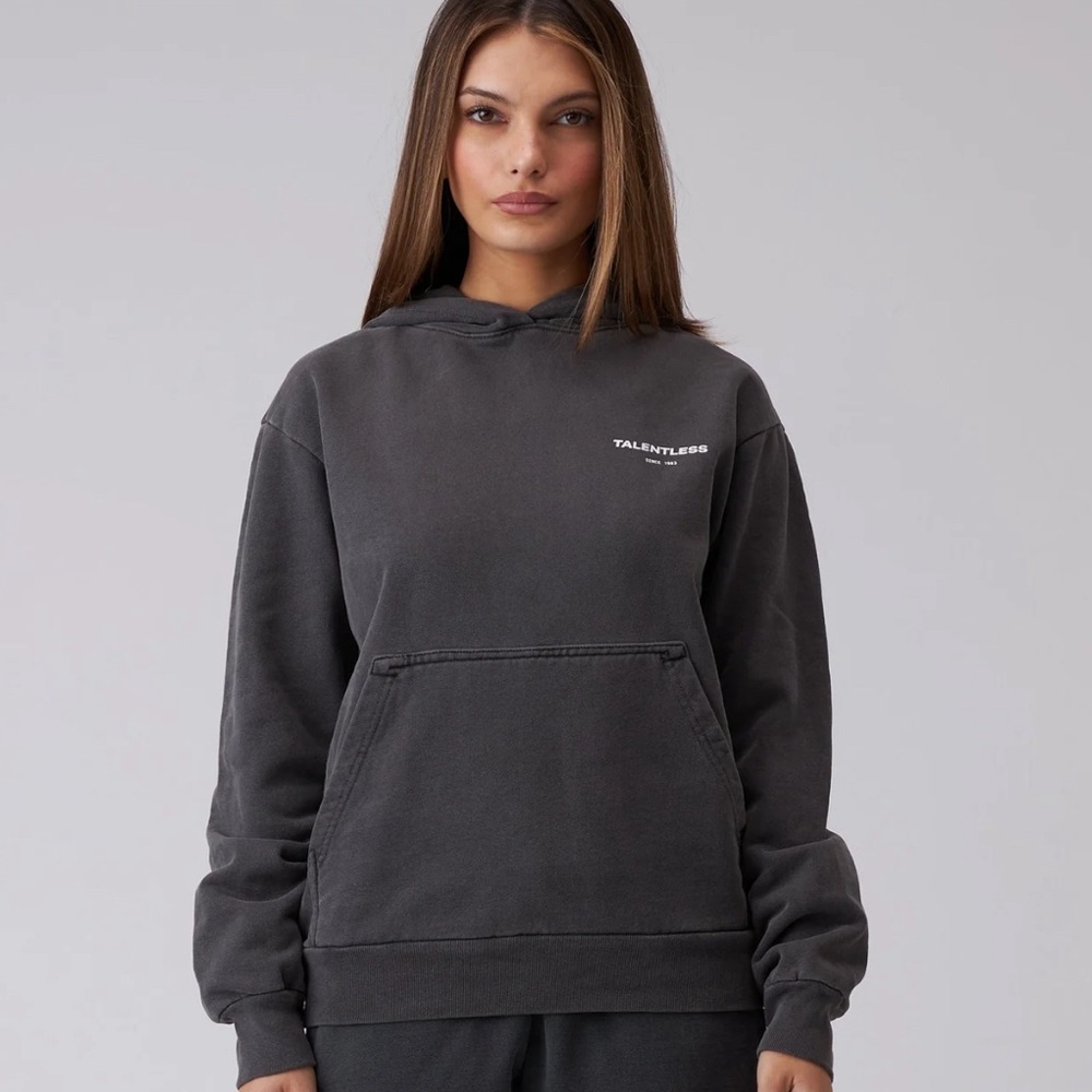 TALENTLESS Women’s Circle Logo Hoodie Steel Gray SIZE S